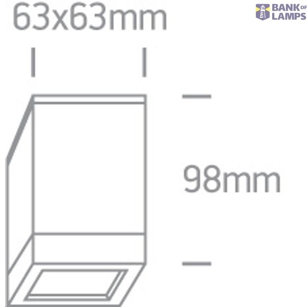 GREY SQUARE CEIL GU10 10W IP54 image 4