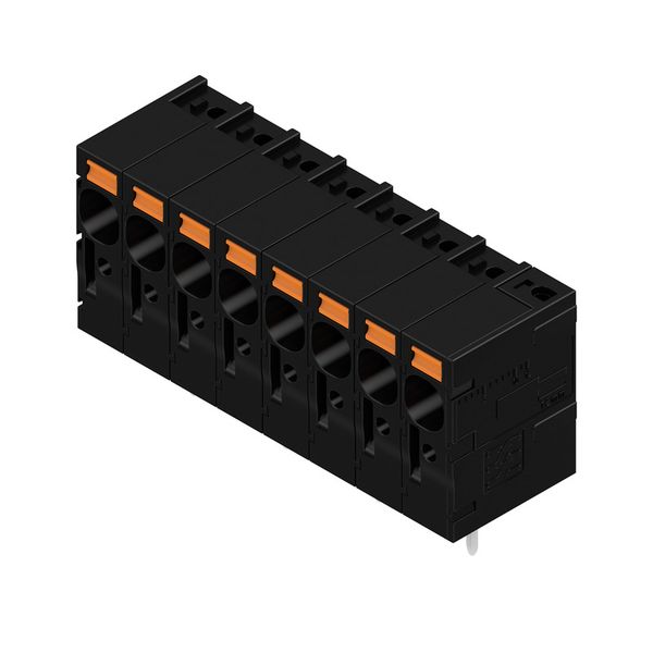 Printed circuit board terminals, 7.50 mm, Number of poles: 8, 90°, Solder pin length (l): 5 mm, tinned, black, PUSH IN without actuator, Clamping range, max. : 6 mm², Box image 2