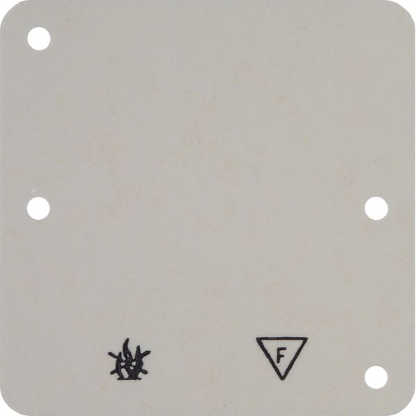 Base plate 1gang, self-extinguishing, surface-mtd, white image 1
