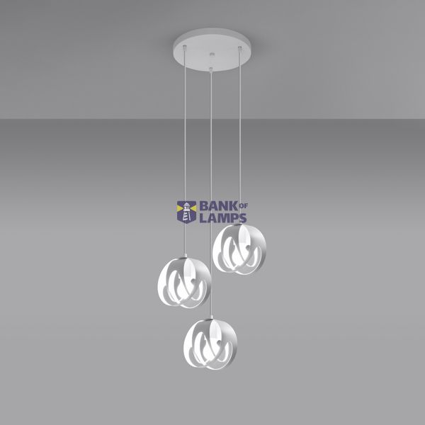 HANGING LAMP TULOS 3P WHITE E27 3X60W IP20 image 6