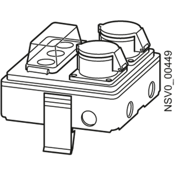 BD2-AK1/2CEE163S14 TAP-OFF UNIT 16A / 2X1POL D01+2 X3P.CEE image 1