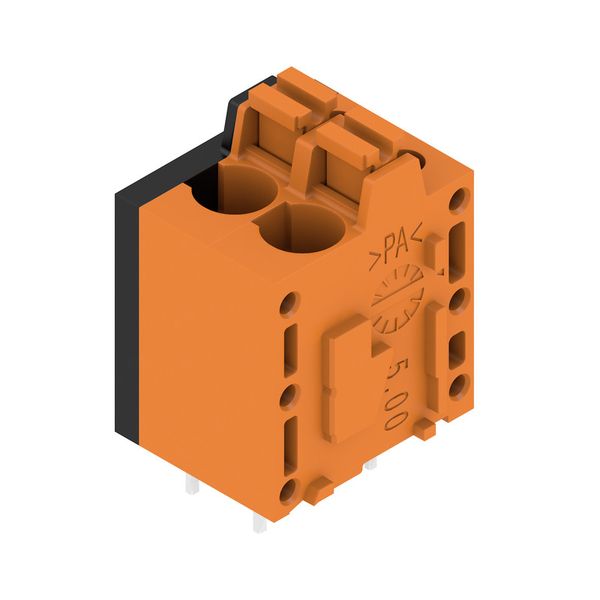 Printed circuit board terminals, 5.00 mm, Number of poles: 2, 180°, Solder pin length (l): 3.5 mm, tinned, black, PUSH IN with actuator, Clamping range, max. : 2.5 mm², Box image 3