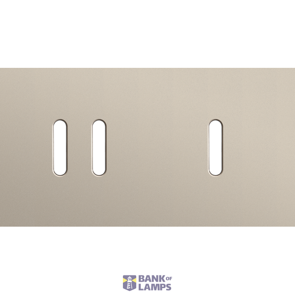 Twofold faceplate, horizontal 71 mm centre distance, for a double and image 1