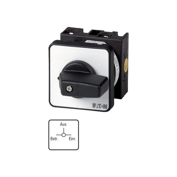 T0-2-8517/EZ Eaton Moeller® series T0 Changeoverswitches, T0, 20 A, centre mounting, 2 contact unit(s), Contacts: 3, 90 °, maintained, Without 0 (Off) position, Betrieb-Aus-Einrichten, Design number 8517 image 1