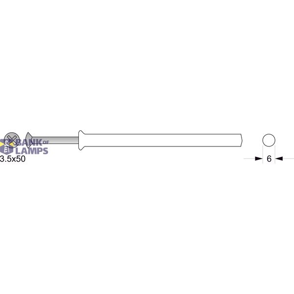 Expansion plug with screw  KR ᴓ6 (3.5 x 50) image 2