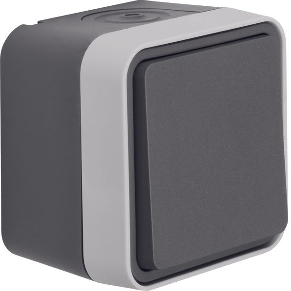 Push-button, NO contact surface-mtd, W.1, grey/light grey matt image 1