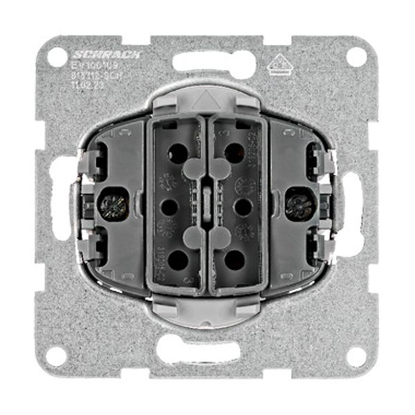 Two-gang one-way switch insert, cage clamps image 1