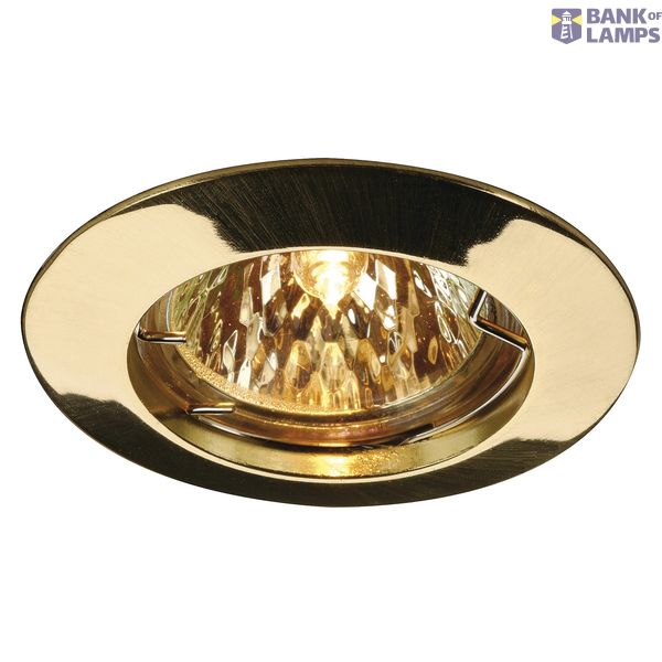 PIKA downlight, round, brass, MR16, rigid, max. 50W image 1