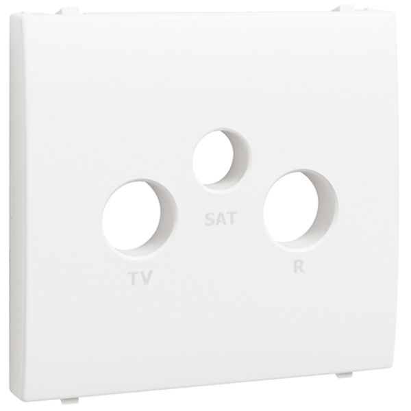 COVER PLATE FOR R-TV-SAT SOCKETS WHITE image 2