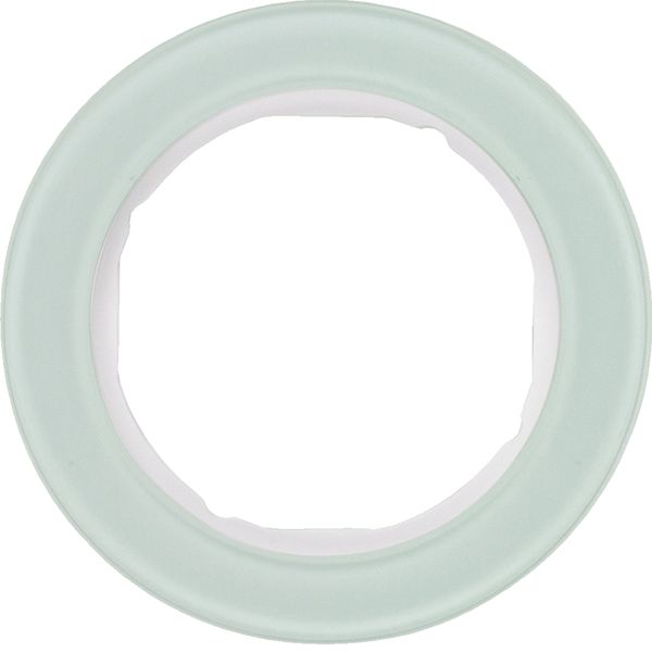 Frame 1gang, R.classic, glass p. white image 1