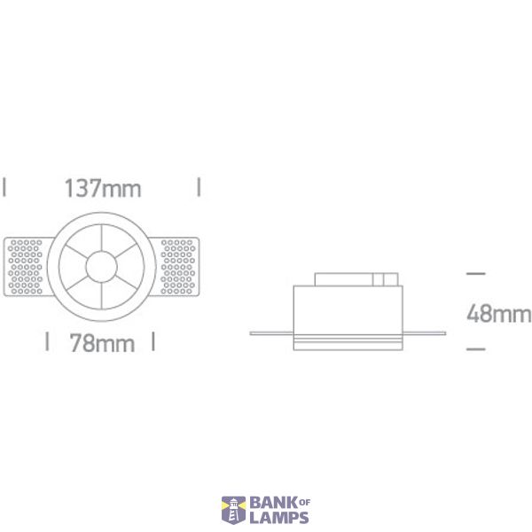 WHITE TRIMLESS 6W WW IP20 38deg 230V DARK LIGHT image 2
