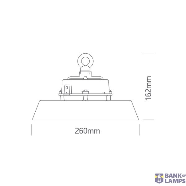 BLACK CCTV PV 100W UFO IP65 230V image 2