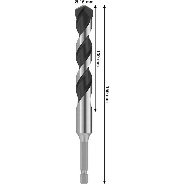 PRO HEX-5 Drill Bit 16x100x150mm image 2