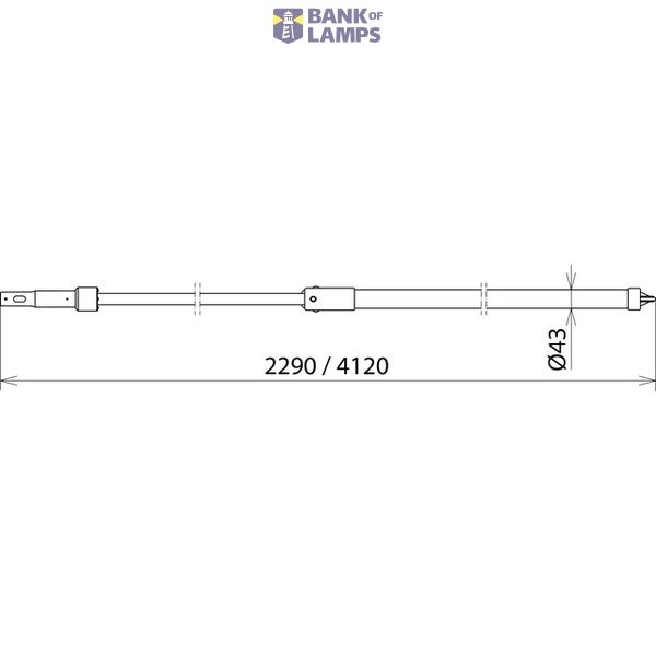 Telescopic extension handle w. plug-in coupling L 4100mm image 2