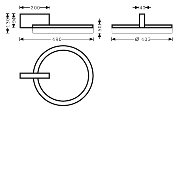 Wall-mounted Luminaire PolaronIQ W Diffuser White around ETDD 17W 1800lm Lambertian (L) IP40 IK05 3 SDCM image 1