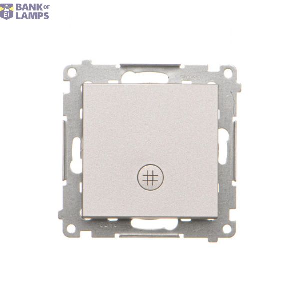 Interdediate switch with LED indicator light, 10AX, matt aluminum image 1