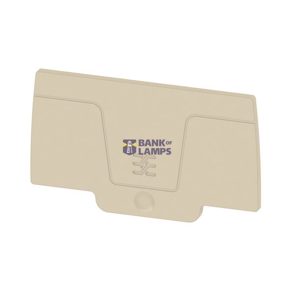 End plate for terminals, dark beige, Height: 64.93 mm, Width: 2.1 mm,  image 1