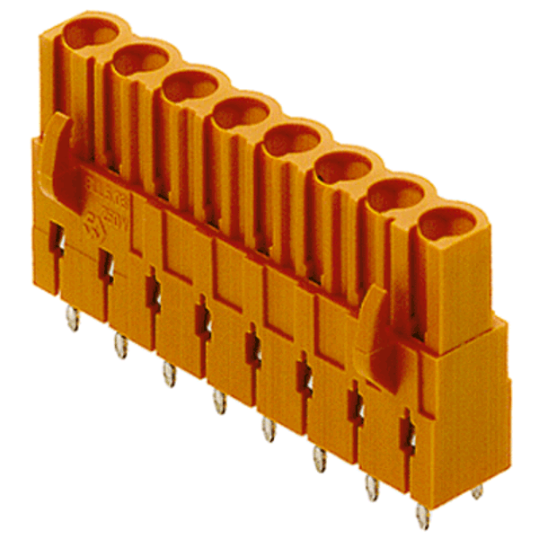PCB plug-in connector, female header, closed side, THT solder connection, 5.08 mm, Number of poles: 6, 180°, Solder pin length (l): 4.5 mm, tinned, black, Box image 5