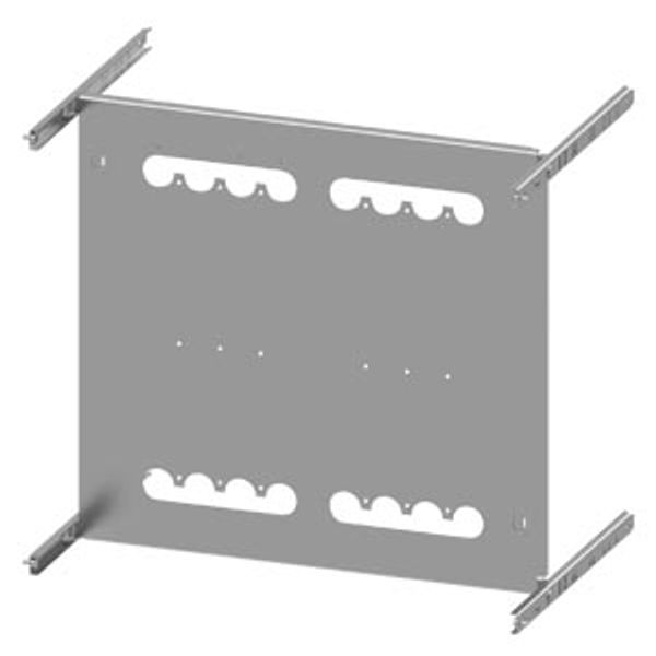 Mounting plate 3VA23 (400A), 3VA24 (630A), 4-pole, fixed-mounted, RCD: with, H: 600mm W: 600mm The image 1