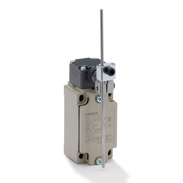 Limit switch, D4B, M20, DPDB 2-NC (slow-action), adjustable rod lever D4BN4020R image 2