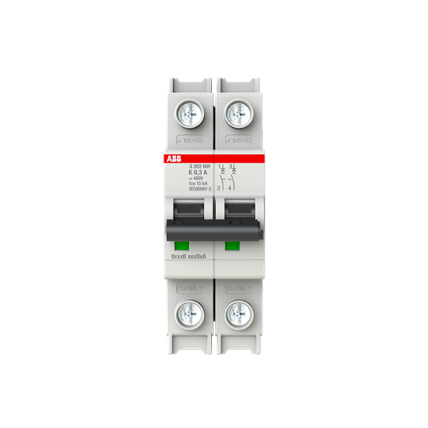 S202MR-K0.3 Miniature Circuit Breaker - 2P - K - 0.3 A image 2