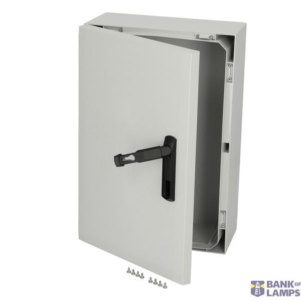 Polycarbonate enclosure, 600x400x210mm, fitted with Mounting plate image 2