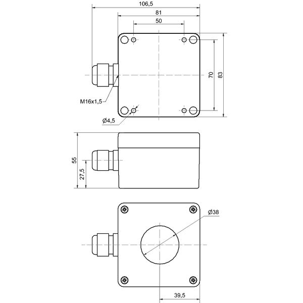 Surface housing 1-fold GY image 3