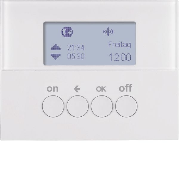 KNX radio timer quicklink, display, K.1, p. white glossy image 1