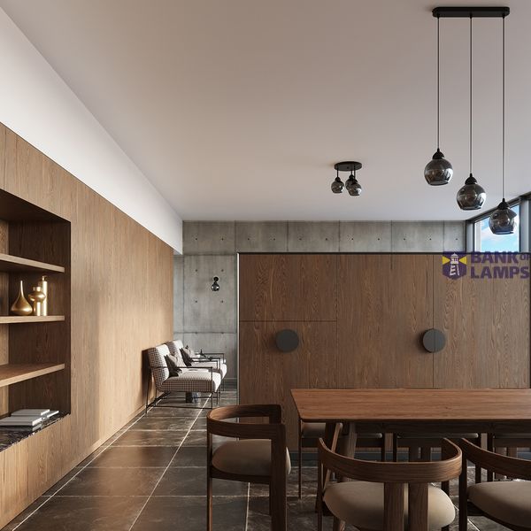 HANGING LAMP ALINO 3 BLACK E27 3X60 IP20 image 4
