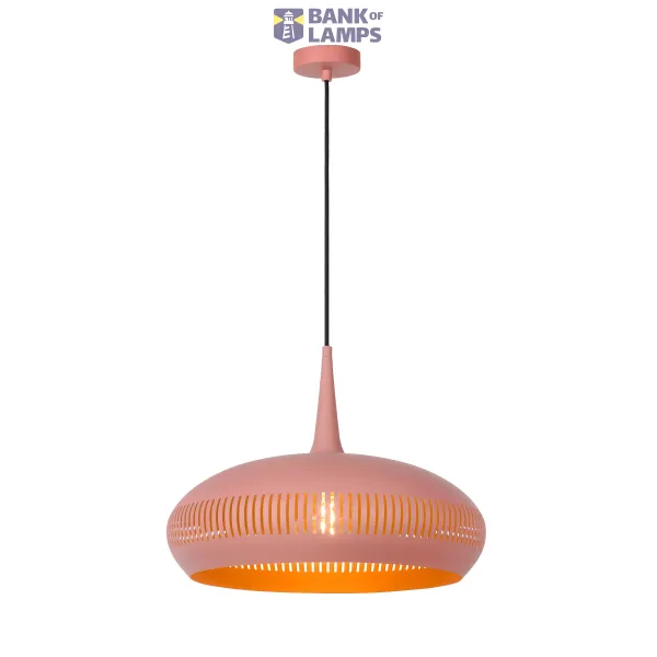 Lucide RAYCO - Pendant light - Ø 45 cm - 1xE27 - Pink image 1