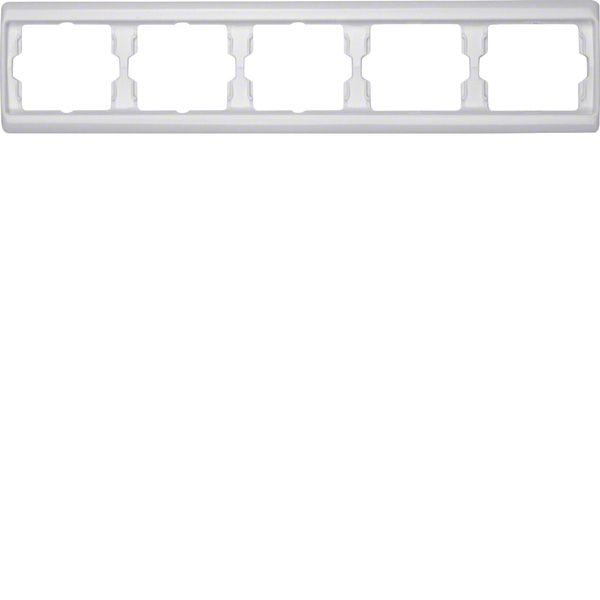 Frame 5gang horizontal Arsys polar white, glossy image 1