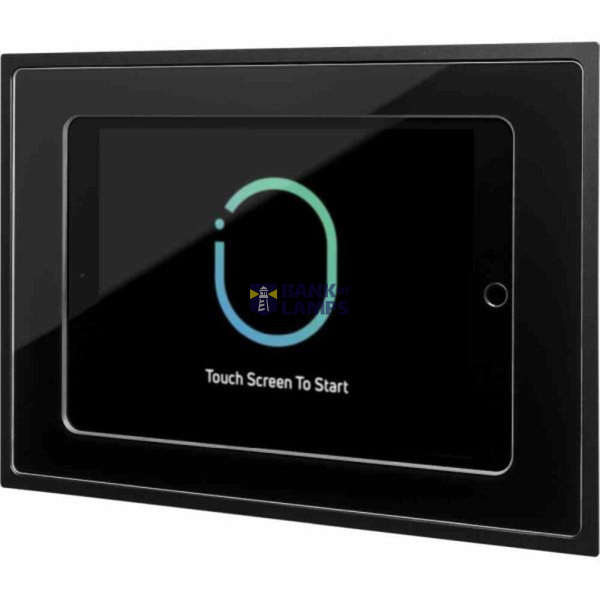 Flush-mount wall docking station with charging function, black image 1