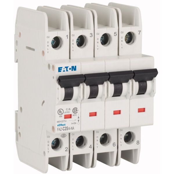 Miniature circuit breaker (MCB), 25 A, 4p, characteristic: C, NA image 4