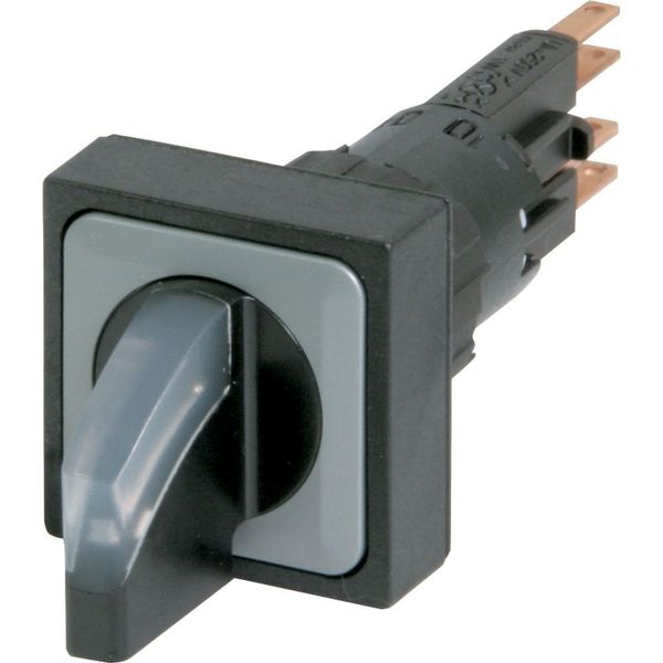 Q25LWK3R-WS Illuminated selector switch actuator, maintained, 45° 45°, 25 — 25 mm, 3 positions, With thumb-grip, White, with VS anti-rotation tab, without light e image 4