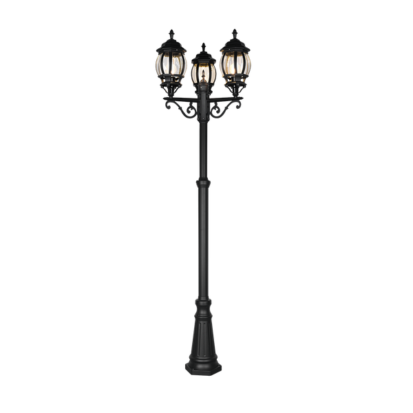 Elvo pole lamp 3-pc 240 cm E27 matt black image 1