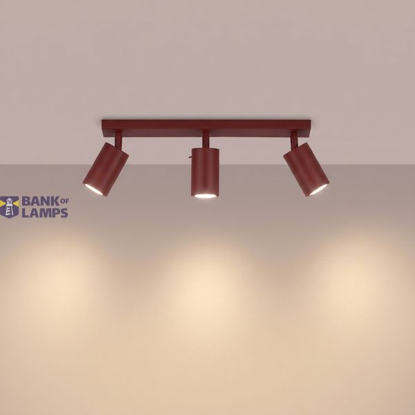 Ceiling lamp RING 3 burgundy image 6