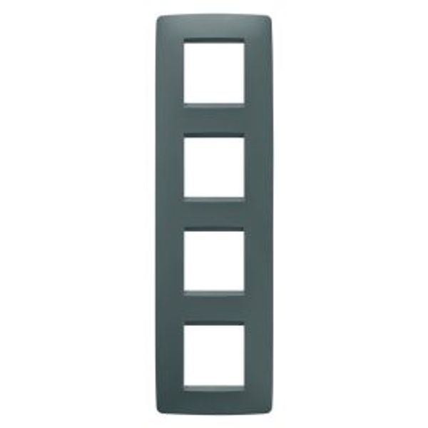 ONE INTERNATIONAL PLATE - IN PAINTED TECHNOPOLYMER - 2+2+2+2 MODULES VERTICAL - TEAL - CHORUSMART image 1