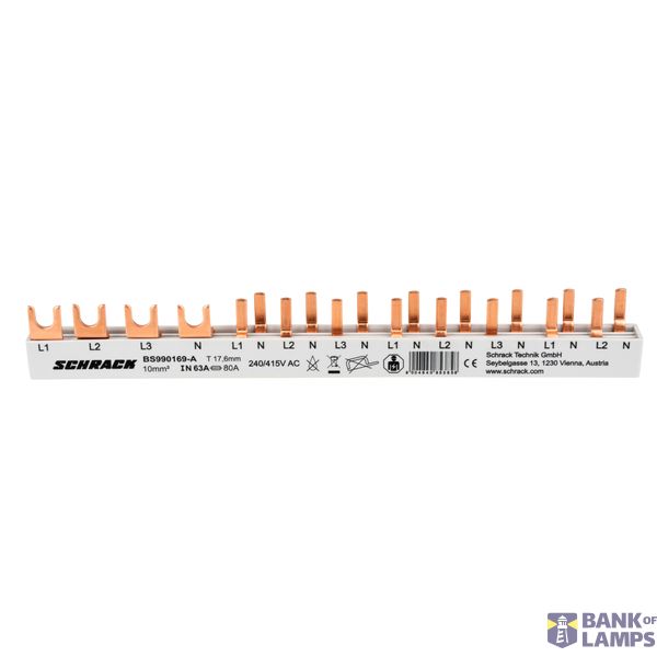 Busbar, 1xRCCB 4-pole, 8 MCB 1+N/1 MW, 12MW image 2