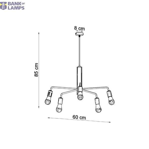CHANDELIER DUOMO 5 E27 5X60W IP20 image 3