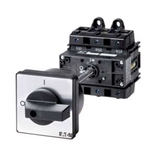 P5-250/Z On-Off switch, P5, 250 A, rear mounting, 3 pole, with black thumb grip and front plate image 4