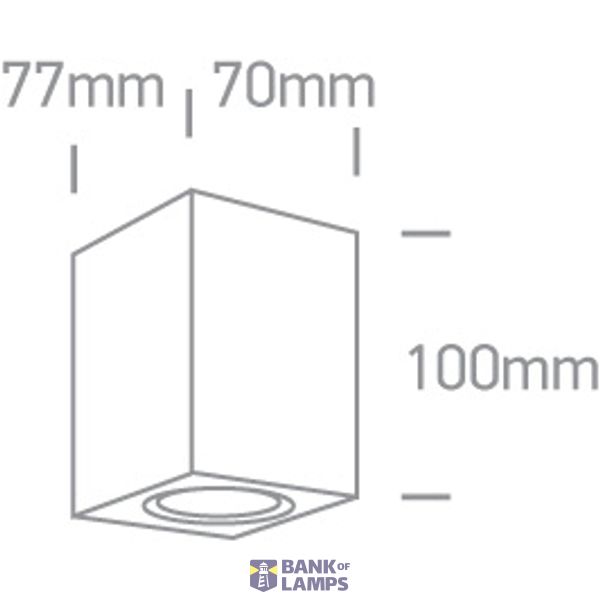 WHITE WALL LIGHT GU10 10W IP65 image 3