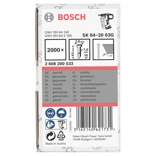 Finish nail SK64 20G 63 mm galvanised image 2