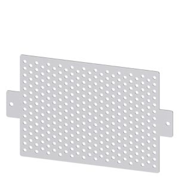 ALPHA 400/630/1250 DIN assembly kit mounting plate perforated with section cover H = 150 mm, image 1