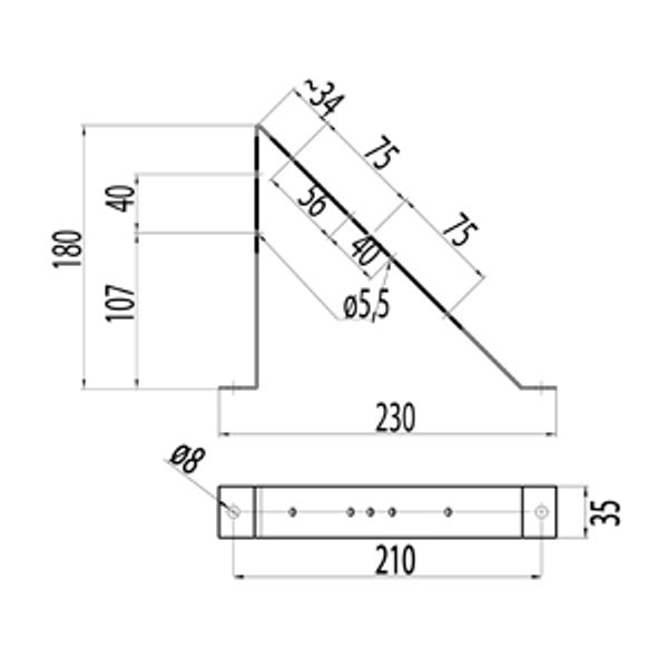 Wall fixing SK1 WALL MOUNT.PAIR 45/90AST image 2