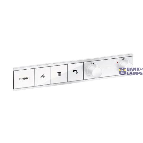 RainSelect shower thermostat, 3 functions, matt white image 1
