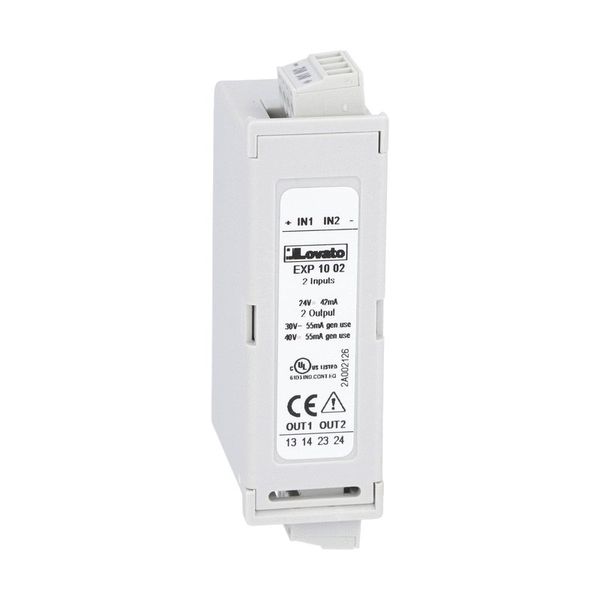 Expansion module EXP series for flush-mount products, 2 digital inputs and 2 static outputs, opto-isolated image 1