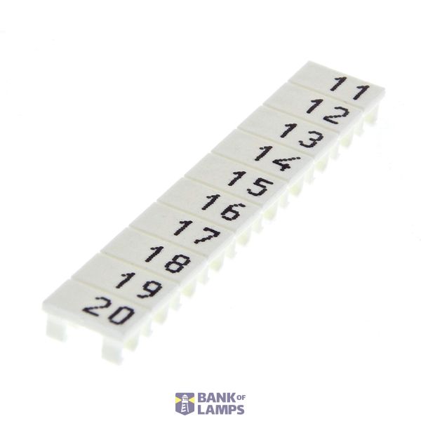 Marked Label for terminal blocks 2.5 mmÂ² screw models, 10 plastic labe XW5T0068A image 3