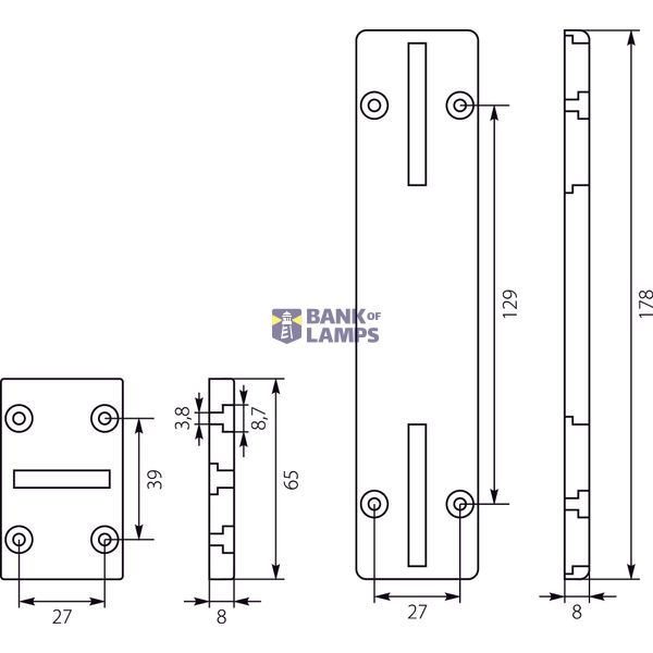 Counter mounting element set EML image 2