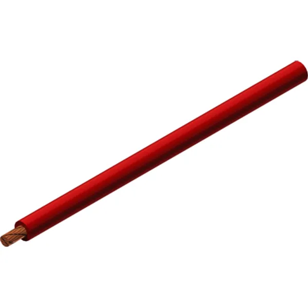 Silicone-switching strand, highly flexible, halogen free, Cableline, 16 mm², 4116 x 0.07 mm, red, outer Ø 10.5 mm, 61.7614-10022 image 1