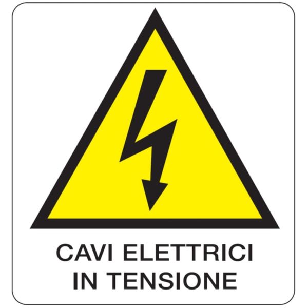 Danger sign - 330x350 mm - Cavi elettrici in tensione image 1